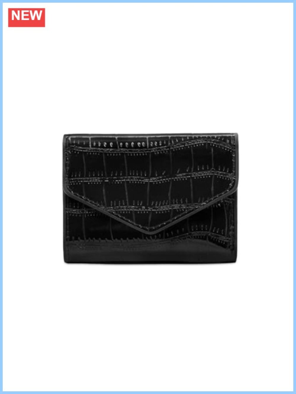 Small Crocodile Embossed Faux Leather Wallet Slim Clutch Card Holder